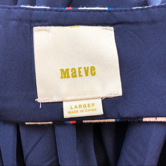 Anthro Maeve Striped A Line Cross Back Dress - Picture 5 of 6